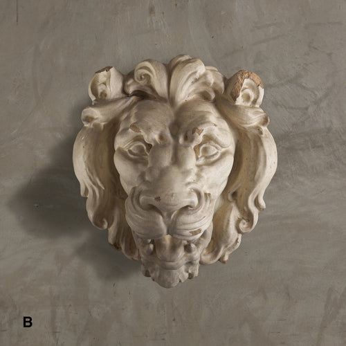 MASSIVE EARTHENWARE LION HEAD FROM THE LEONARD STANLEY ESTATE